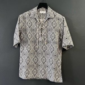 Steal!! Rare SS19 Wool Lace-Up Persian Print Shirt